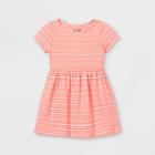 Toddler Girls' Short Sleeve Dress - Cat & Jack Peach
