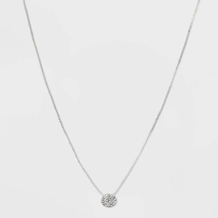 Pave Circle Pendant Necklace - A New Day