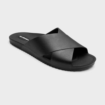 Women's Maddox Sustainable Crossband Slide Sandals - Okabashi Black