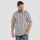 Dickies Men's Big & Tall Relaxed Fit Short Sleeve Plaid Button-down Shirt - White