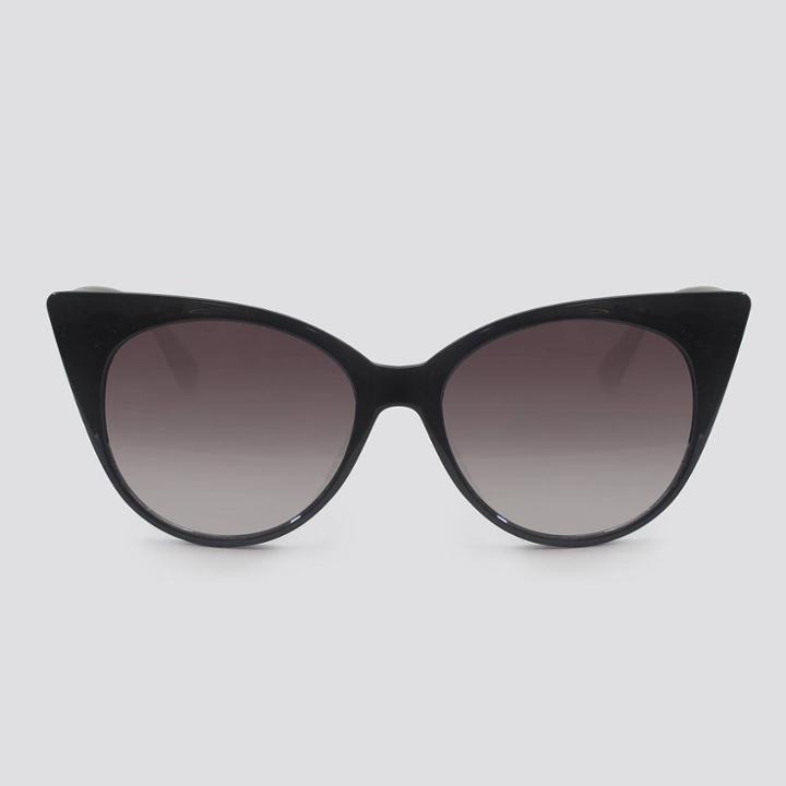 Women's Cat-eye Plastic Sunglasses - A New Day Black, Women's,