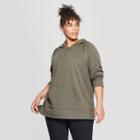 Women's Plus Size Hoodie Sweatshirt - Ava & Viv Olive