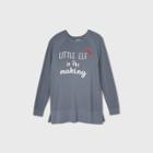 Maternity Little Elf In The Making Holiday Graphic Sweatshirt - Isabel Maternity By Ingrid & Isabel Dark Gray