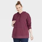 Women's Plus Size Fleece Sweatshirt - Ava & Viv Burgundy X, Red