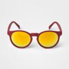 Kids' Striped Aviator Sunglasses - Cat & Jack Burgundy (red) One Size, Kids Unisex