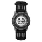 Kid's Timex Digital Watch With Striped Strap - Black Tw7c26400xy, Kids Unisex