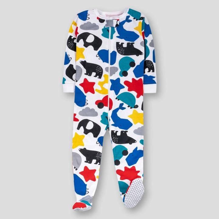 Lamaze Toddler Boys' Play Scape Organic Cotton Snug Fit Footed Pajama Romper - Red