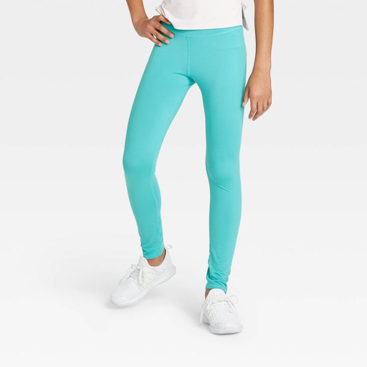 Girls' Performance Leggings - All In Motion Turquoise