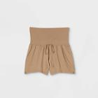 Maternity Twill Pull-on Shorts - Isabel Maternity By Ingrid & Isabel Khaki