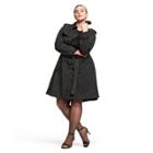 Women's Plus Size Snakeskin Long Sleeve Front Button-down Trench Coat - Altuzarra For Target Black 2x, Women's,