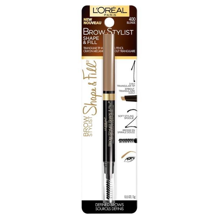 L'oreal Paris Brow Stylist Shape & Fill 400 Blonde