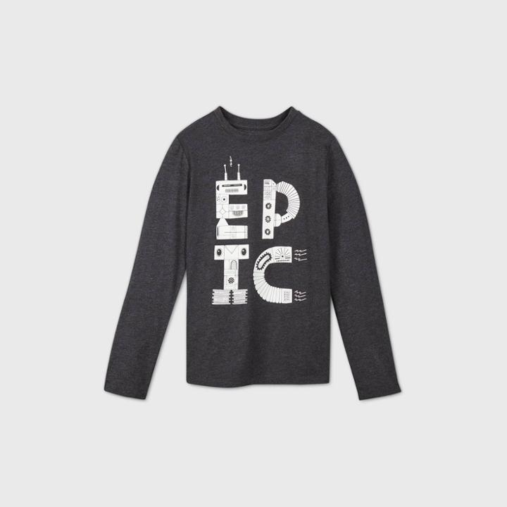 Boys' Long Sleeve Epic Graphic T-shirt - Cat & Jack Black