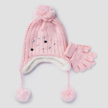 Berkshire Fashions Toddler Trapper & Gloves - Pink One Size, Toddler Unisex