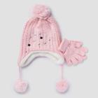 Berkshire Fashions Toddler Trapper & Gloves - Pink One Size, Toddler Unisex