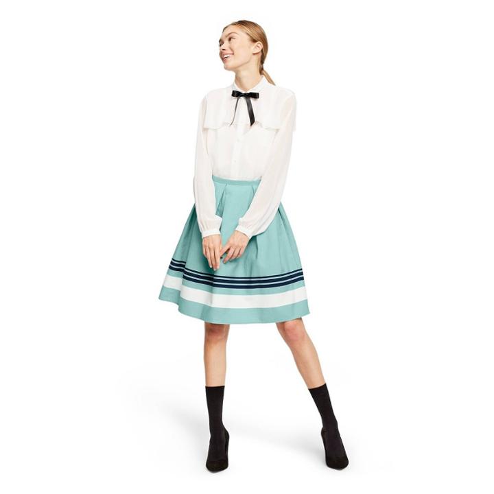 Women's Striped Pleated A-line Skirt - Jason Wu For Target Light Blue