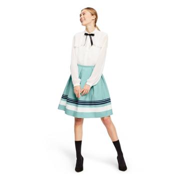 Women's Striped Pleated A-line Skirt - Jason Wu For Target Light Blue