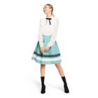 Women's Striped Pleated A-line Skirt - Jason Wu For Target Light Blue