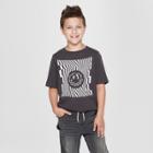Boys' Smiley Graphic Short Sleeve T-shirt - Art Class Black
