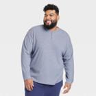 Men's Big & Tall Waffle-knit Henley Athletic Top - All In Motion Navy