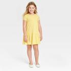 Girls' Tiered Short Sleeve Knit Dress - Cat & Jack Yellow