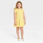 Girls' Tiered Short Sleeve Knit Dress - Cat & Jack Yellow