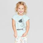 Happy Threads Toddler Girls' Disney Princess Short Sleeve T-shirt - Blue