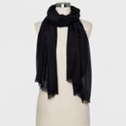 Women's Floral Print Oblong Scarf - A New Day Black