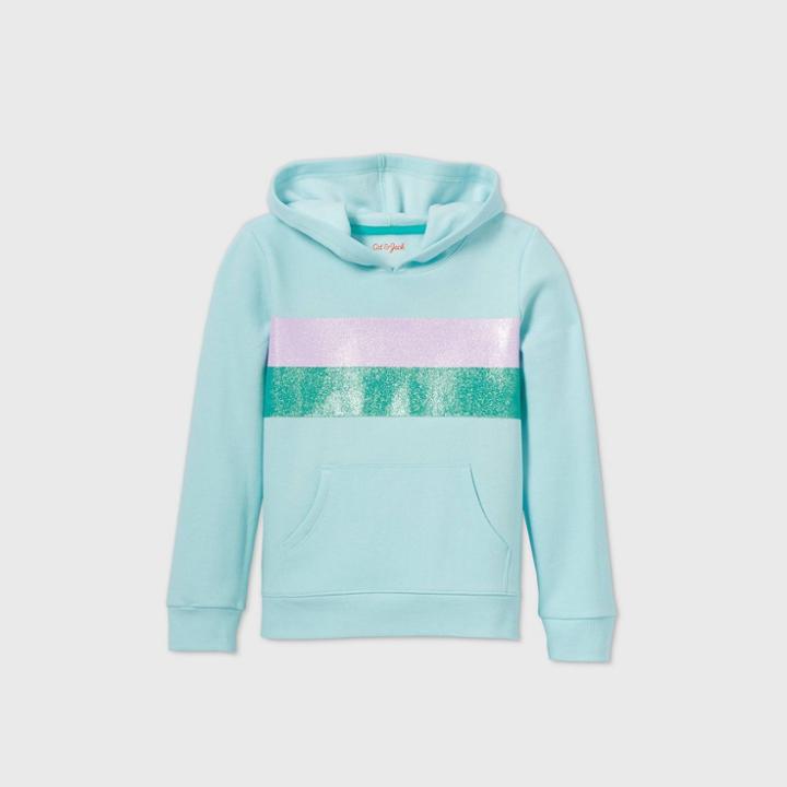 Girls' 'colorblock' Printed Pullover Hoodie - Cat & Jack