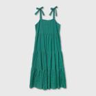 Women's Plus Size Sleeveless Tiered Dress - Universal Thread Green
