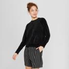 Women's Chenille Pullover Sweater - A New Day Black