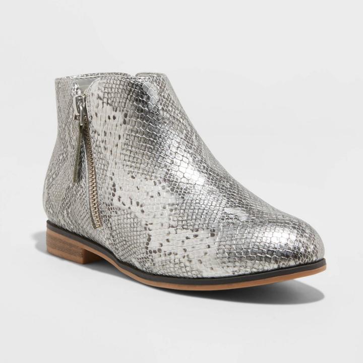 Girls' Judi Snake Print Ankle Booties - Cat & Jack