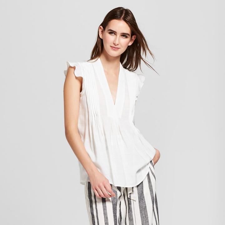 Women's Sleeveless Safari Tank Top - Who What Wear White