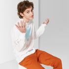 Men's Long Sleeve Limitless Timeless Crew Graphic T-shirt - Original Use White
