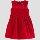 Toddler Girls' Bow Holiday Dressy Dress - Just One You Made By Carter's Red