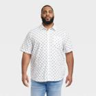 Men's Big & Tall Short Sleeve Button-down Shirt - Goodfellow & Co Off-white