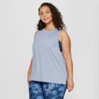 Target Women's Plus Size Muscle Tank Top - Joylab Stonewash Blue