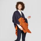 A New Day Women's Belted Ruana Scarf - Universal Thread Navy (blue)