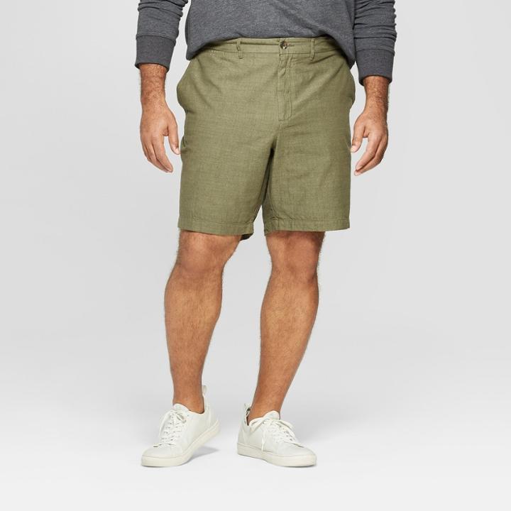 Men's Big & Tall 9 Slim Fit Chino Shorts - Goodfellow & Co Late Night Green
