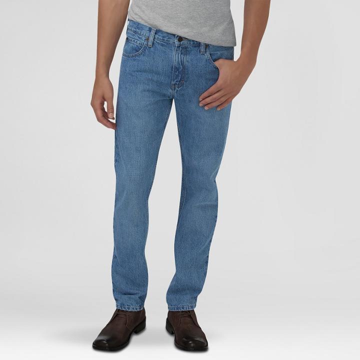 Dickies Men's Slim Fit Straight Leg 5-pocket Pants Light Indigo 34x30,