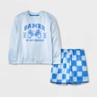 Kids' 2pc Fleece Pajama Set - Art Class Blue