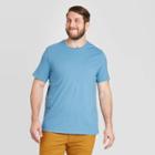 Men's Tall Standard Fit Short Sleeve Lyndale Crew Neck T-shirt - Goodfellow & Co Cyber Blue