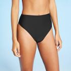 Women's Frankie High Leg Swim Bikini Briefs - Sea Angel Black