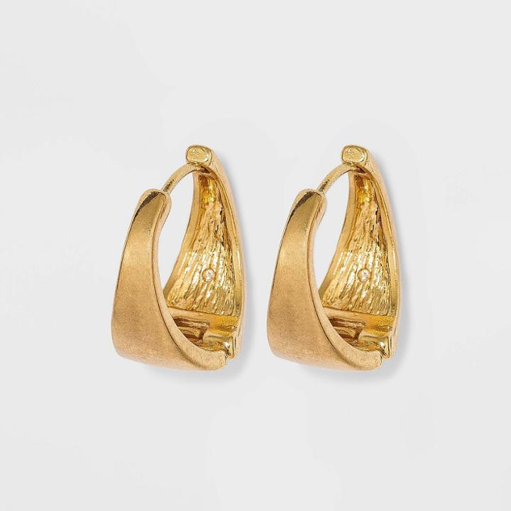 Small Graduated Hoop Earrings - Universal Thread Worn Gold