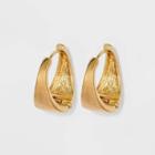 Small Graduated Hoop Earrings - Universal Thread Worn Gold