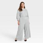 Women's Plus Size Balloon Long Sleeve Jumpsuit - Who What Wear Gray