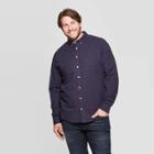 Men's Big & Tall Standard Fit Long Sleeve Northrop Poplin Button-down Shirt - Goodfellow & Co Night Sky 3xbt, Men's, Black Blue