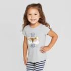 Petitetoddler Girls' Short Sleeve 'seek Magic' T-shirt - Cat & Jack Heather Gray 12m, Toddler Girl's