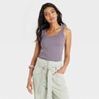 Women's Seamless Slim Fit Tank Top - A New Day Purple