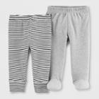 Baby 2pk Leggings - Just One You Made By Carter's Gray/white 6m, Kids Unisex