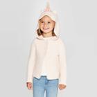 Oshkosh B'gosh Toddler Girls' Unicorn Hooded Cardigan - 12m, Toddler Girl's, White